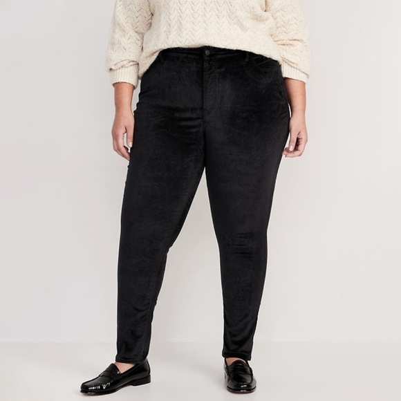 High-Waisted Rockstar Super-Skinny Velvet Pants Jeans 5 Pocket Women Plus Sz. 18 - Picture 1 of 8